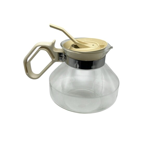 RARE Vintage Gemco Great American Whistling Glass Kettle with Special Warmer - Picture 4 of 7